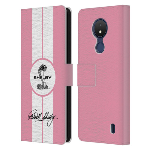 Shelby Car Graphics 1965 427 S/C Pink Leather Book Wallet Case Cover For Nokia C21