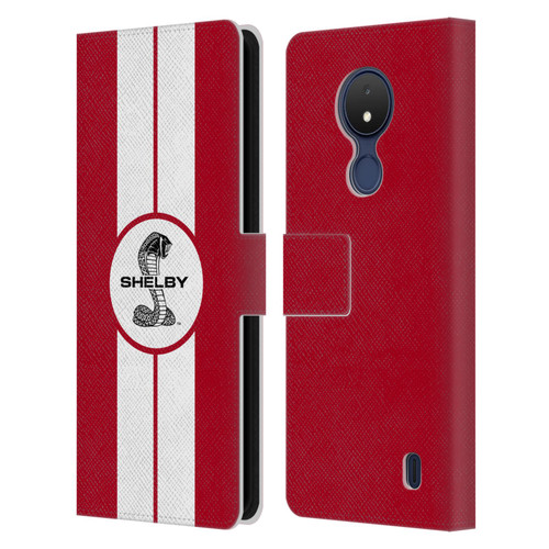 Shelby Car Graphics 1965 427 S/C Red Leather Book Wallet Case Cover For Nokia C21