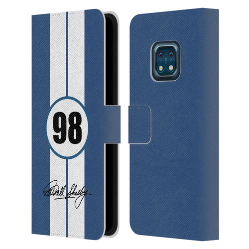 Shelby Car Graphics 1965 427 S/C Blue Leather Book Wallet Case Cover For Nokia XR20
