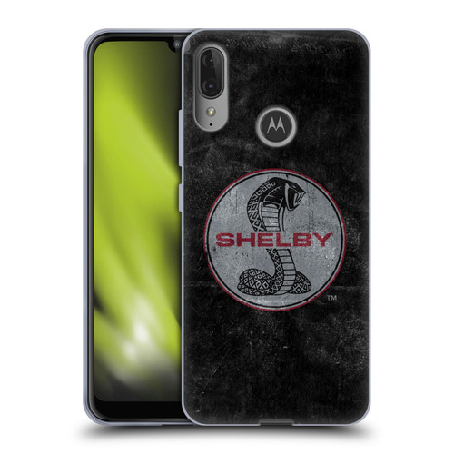 Shelby Logos Distressed Black Soft Gel Case for Motorola Moto E6 Plus