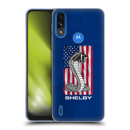 Shelby Logos American Flag Soft Gel Case for Motorola Moto E7 Power / Moto E7i Power