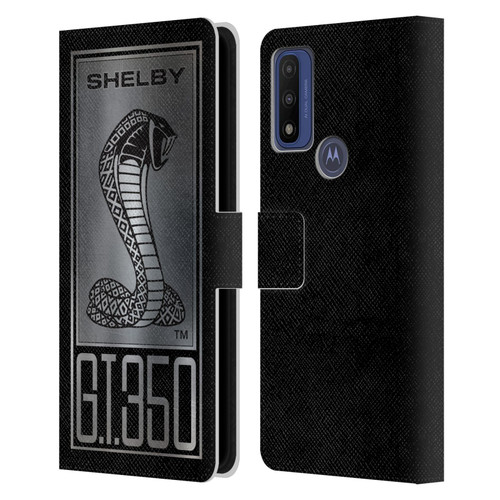 Shelby Car Graphics GT350 Leather Book Wallet Case Cover For Motorola G Pure