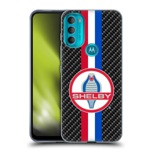 Shelby Logos Carbon Fiber Soft Gel Case for Motorola Moto G71 5G