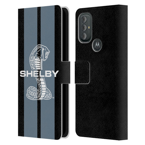 Shelby Car Graphics Gray Leather Book Wallet Case Cover For Motorola Moto G10 / Moto G20 / Moto G30