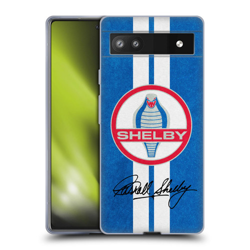 Shelby Logos Distressed Blue Soft Gel Case for Google Pixel 6a