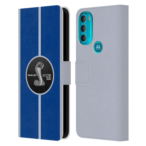Shelby Car Graphics GT500 Leather Book Wallet Case Cover For Motorola Moto G71 5G