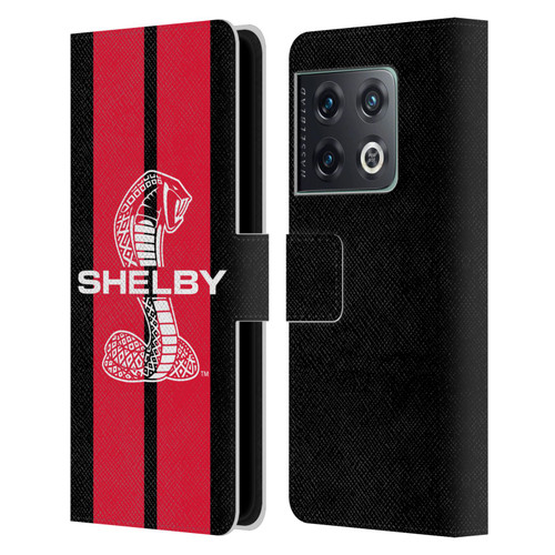 Shelby Car Graphics Red Leather Book Wallet Case Cover For OnePlus 10 Pro