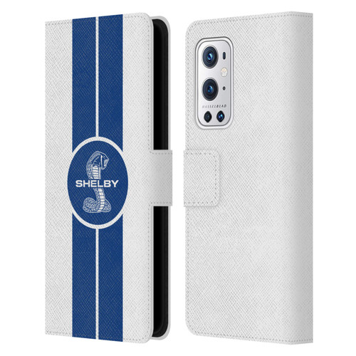 Shelby Car Graphics 1965 427 S/C White Leather Book Wallet Case Cover For OnePlus 9 Pro