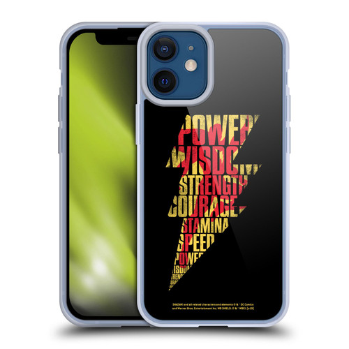 Shazam! 2019 Movie Logos Distressed Look Lightning Soft Gel Case for Apple iPhone 12 Mini