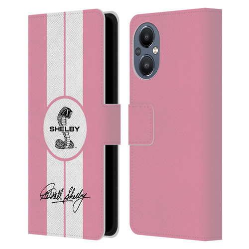 Shelby Car Graphics 1965 427 S/C Pink Leather Book Wallet Case Cover For OnePlus Nord N20 5G