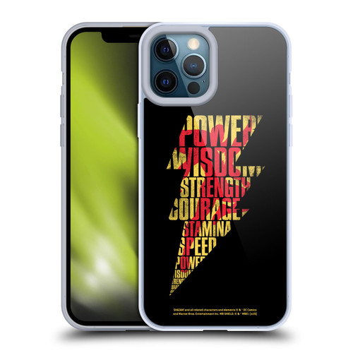Shazam! 2019 Movie Logos Distressed Look Lightning Soft Gel Case for Apple iPhone 12 Pro Max