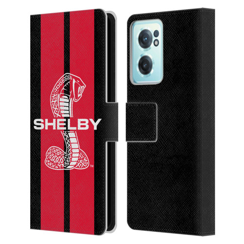 Shelby Car Graphics Red Leather Book Wallet Case Cover For OnePlus Nord CE 2 5G