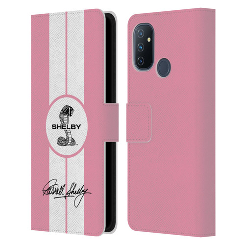 Shelby Car Graphics 1965 427 S/C Pink Leather Book Wallet Case Cover For OnePlus Nord N100