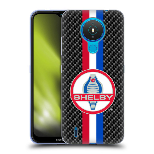 Shelby Logos Carbon Fiber Soft Gel Case for Nokia 1.4