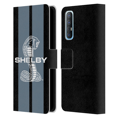 Shelby Car Graphics Gray Leather Book Wallet Case Cover For OPPO Find X2 Neo 5G