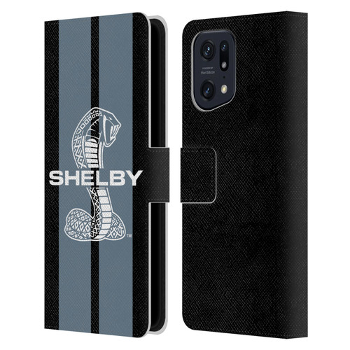 Shelby Car Graphics Gray Leather Book Wallet Case Cover For OPPO Find X5
