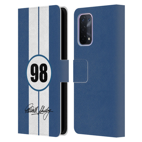 Shelby Car Graphics 1965 427 S/C Blue Leather Book Wallet Case Cover For OPPO A54 5G