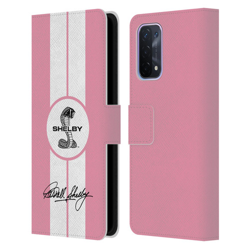 Shelby Car Graphics 1965 427 S/C Pink Leather Book Wallet Case Cover For OPPO A54 5G