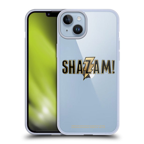 Shazam! 2019 Movie Logos Gold Soft Gel Case for Apple iPhone 14 Plus