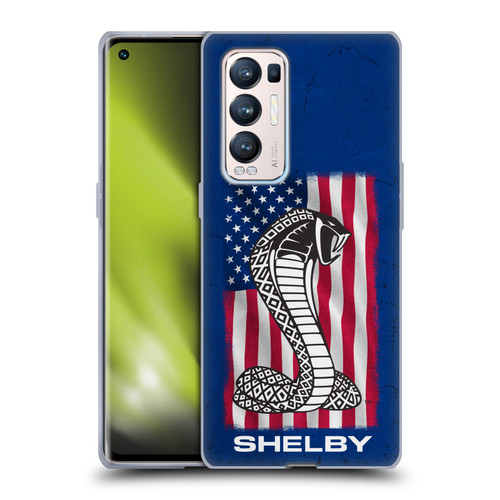 Shelby Logos American Flag Soft Gel Case for OPPO Find X3 Neo / Reno5 Pro+ 5G