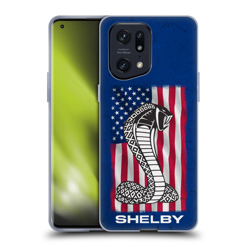 Shelby Logos American Flag Soft Gel Case for OPPO Find X5 Pro