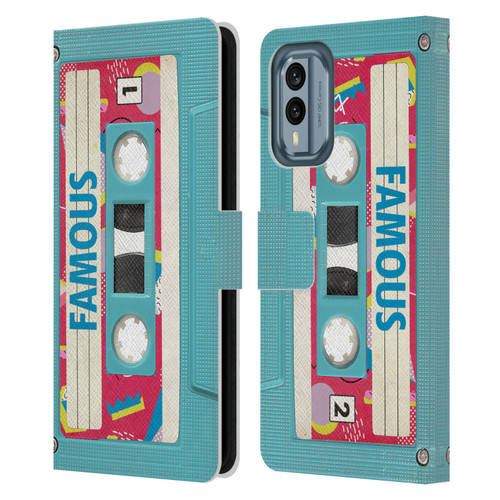 BROS Vintage Cassette Tapes When Will I Be Famous Leather Book Wallet Case Cover For Nokia X30