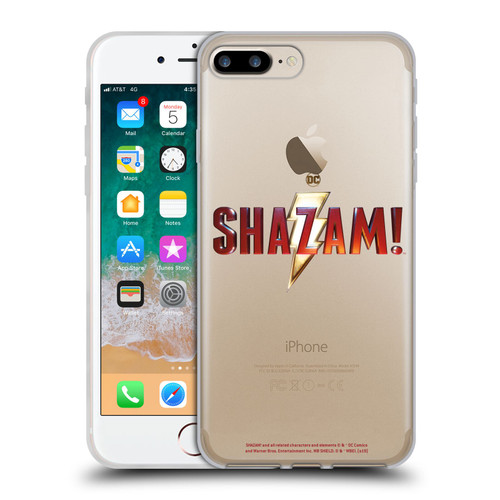 Shazam! 2019 Movie Logos Main Soft Gel Case for Apple iPhone 7 Plus / iPhone 8 Plus