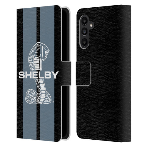 Shelby Car Graphics Gray Leather Book Wallet Case Cover For Samsung Galaxy A13 5G (2021)