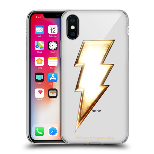 Shazam! 2019 Movie Logos Lightning Soft Gel Case for Apple iPhone X / iPhone XS