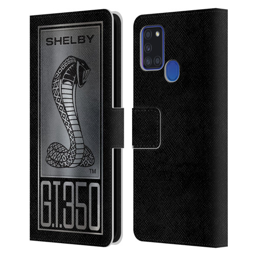 Shelby Car Graphics GT350 Leather Book Wallet Case Cover For Samsung Galaxy A21s (2020)