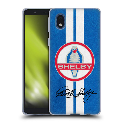 Shelby Logos Distressed Blue Soft Gel Case for Samsung Galaxy A01 Core (2020)