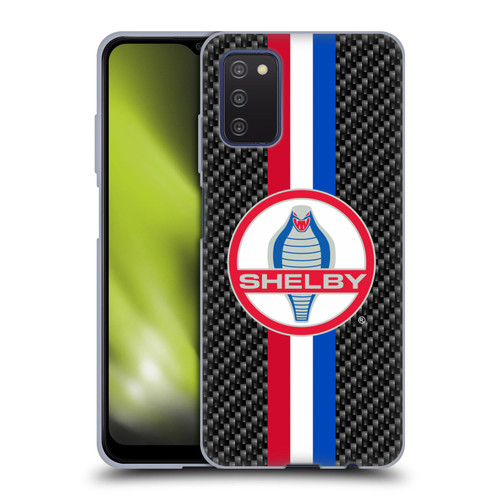 Shelby Logos Carbon Fiber Soft Gel Case for Samsung Galaxy A03s (2021)