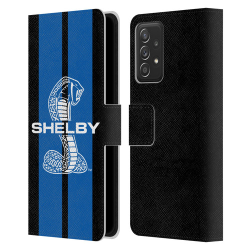 Shelby Car Graphics Blue Leather Book Wallet Case Cover For Samsung Galaxy A52 / A52s / 5G (2021)