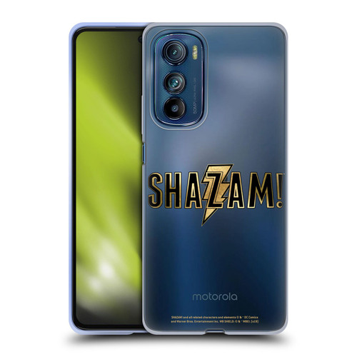 Shazam! 2019 Movie Logos Gold Soft Gel Case for Motorola Edge 30