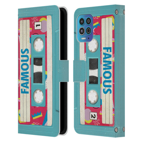 BROS Vintage Cassette Tapes When Will I Be Famous Leather Book Wallet Case Cover For Motorola Moto G100