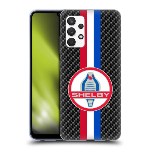 Shelby Logos Carbon Fiber Soft Gel Case for Samsung Galaxy A32 (2021)