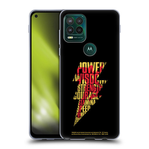 Shazam! 2019 Movie Logos Distressed Look Lightning Soft Gel Case for Motorola Moto G Stylus 5G 2021