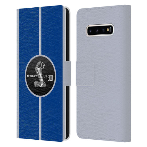 Shelby Car Graphics GT500 Leather Book Wallet Case Cover For Samsung Galaxy S10+ / S10 Plus