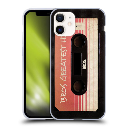BROS Vintage Cassette Tapes Greatest Hits Soft Gel Case for Apple iPhone 12 Mini
