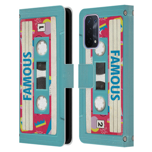 BROS Vintage Cassette Tapes When Will I Be Famous Leather Book Wallet Case Cover For OPPO A54 5G