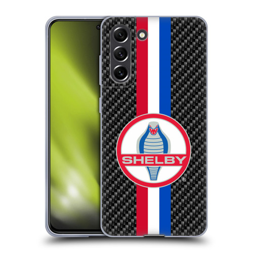 Shelby Logos Carbon Fiber Soft Gel Case for Samsung Galaxy S21 FE 5G