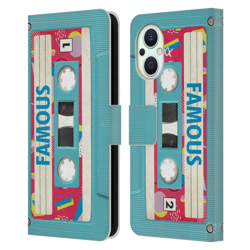 BROS Vintage Cassette Tapes When Will I Be Famous Leather Book Wallet Case Cover For OPPO Reno8 Lite