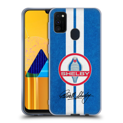 Shelby Logos Distressed Blue Soft Gel Case for Samsung Galaxy M30s (2019)/M21 (2020)