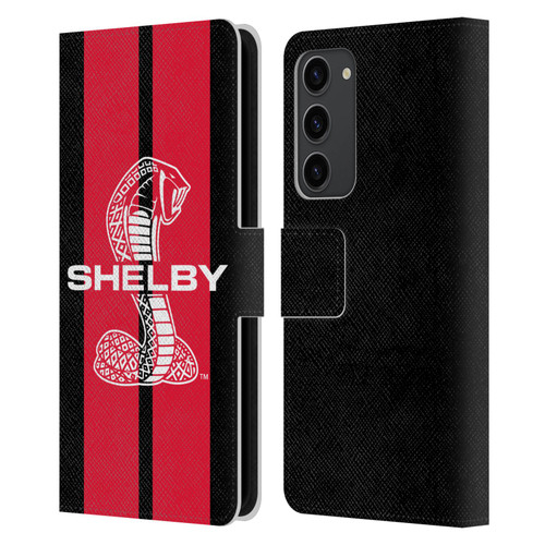 Shelby Car Graphics Red Leather Book Wallet Case Cover For Samsung Galaxy S23+ 5G