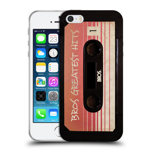 BROS Vintage Cassette Tapes Greatest Hits Soft Gel Case for Apple iPhone 5 / 5s / iPhone SE 2016