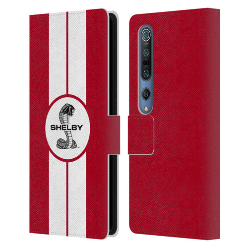 Shelby Car Graphics 1965 427 S/C Red Leather Book Wallet Case Cover For Xiaomi Mi 10 5G / Mi 10 Pro 5G