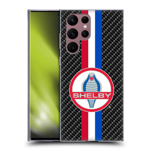 Shelby Logos Carbon Fiber Soft Gel Case for Samsung Galaxy S22 Ultra 5G