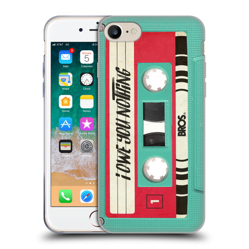 BROS Vintage Cassette Tapes I Owe You Nothing Soft Gel Case for Apple iPhone 7 / 8 / SE 2020 & 2022