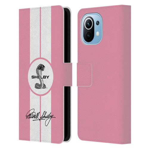 Shelby Car Graphics 1965 427 S/C Pink Leather Book Wallet Case Cover For Xiaomi Mi 11