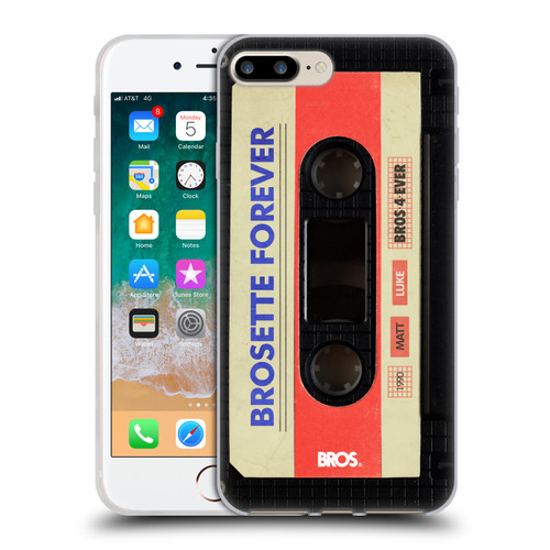 BROS Vintage Cassette Tapes Brosette Forever Soft Gel Case for Apple iPhone 7 Plus / iPhone 8 Plus